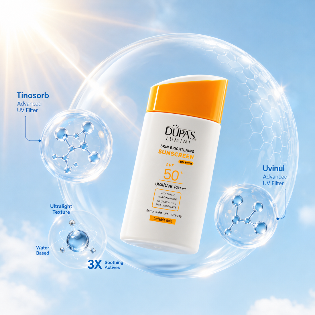 UV MILK Sunscreen SPF 50+ PA+++ Invisible Fluid (Advanced Formula)